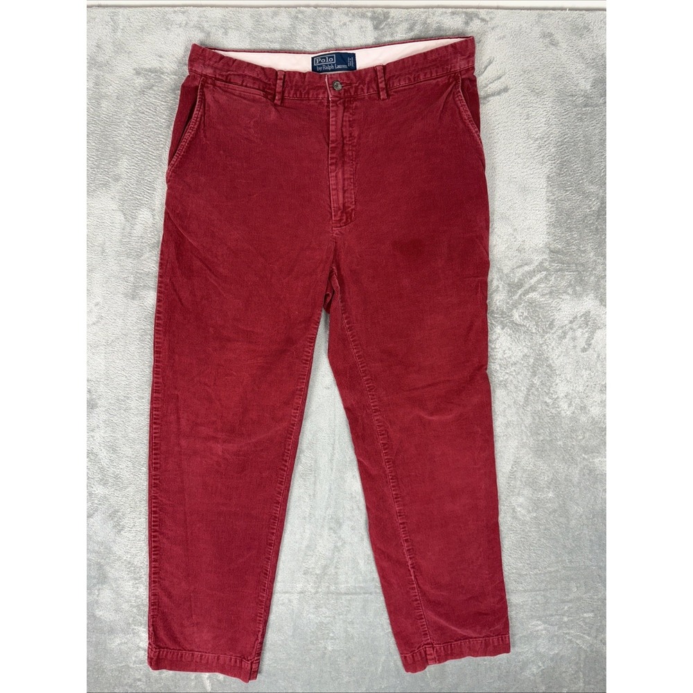 Polo by Ralph Lauren Corduroy Pants Mens 32 x‎ 32 Red Straight Classic Fit